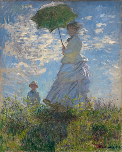 Donna con parasole da Claude Monet